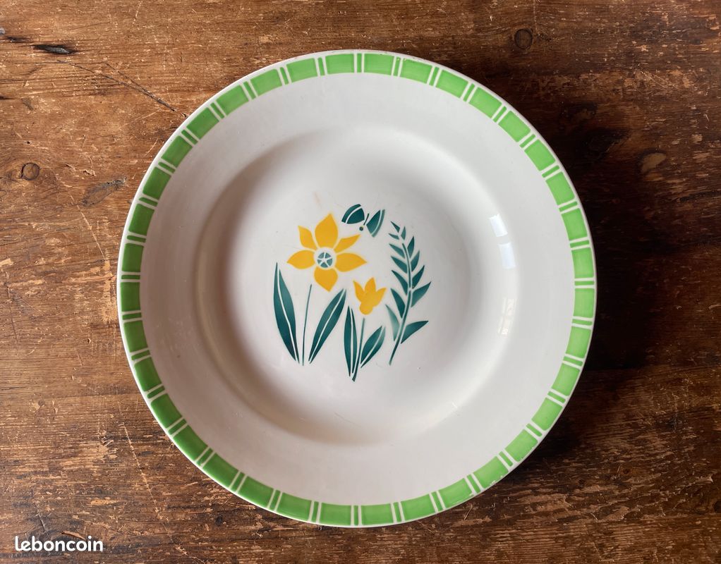 Plat Digoin Sarreguemines « Renoncules » 30cm (image 5)