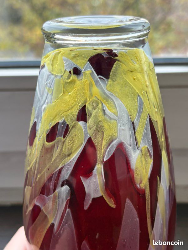 Vase En Verre Soufflé La Rochère – France – Années 1960 – 22cm – Magnifique