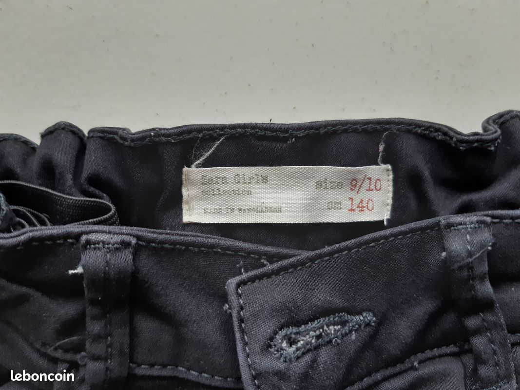 Pantalon bleu marine ZARA 9- 10 ans (image 4)