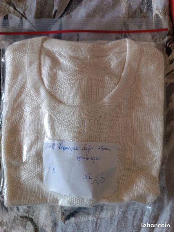 Pull tunique blanc XL (image 5)