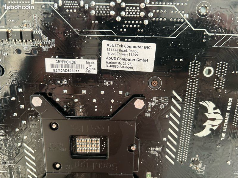 Carte mère ASUS gryphon z87 et CPU intel I7 4770K (image 7)