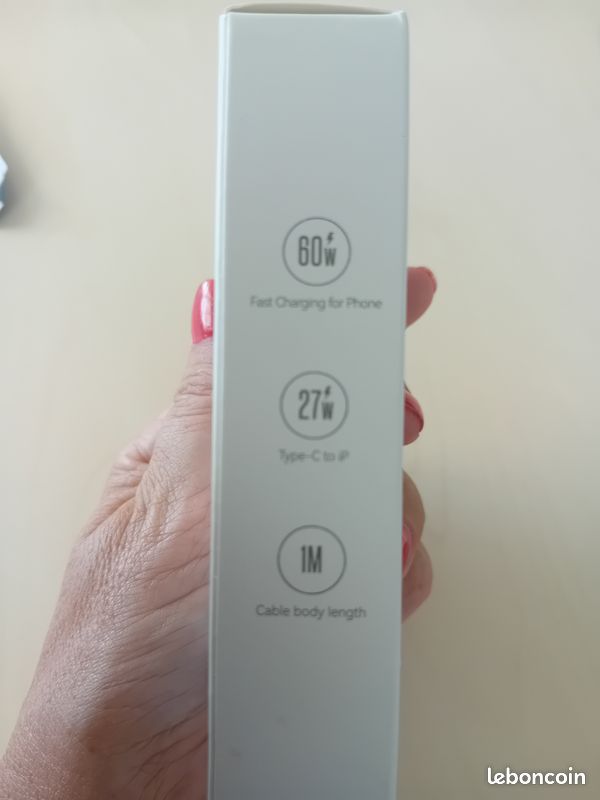 Câble (4 en 1) 60 W éclairé - Neuf avec pastille garantie (Type‑C vers iPhone) (image 5)