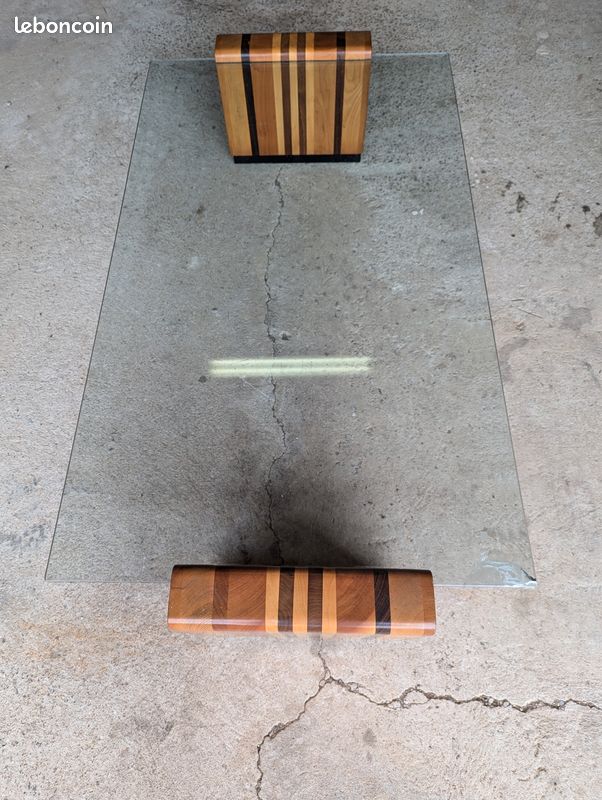 Table salon plateau en verre (image 1)