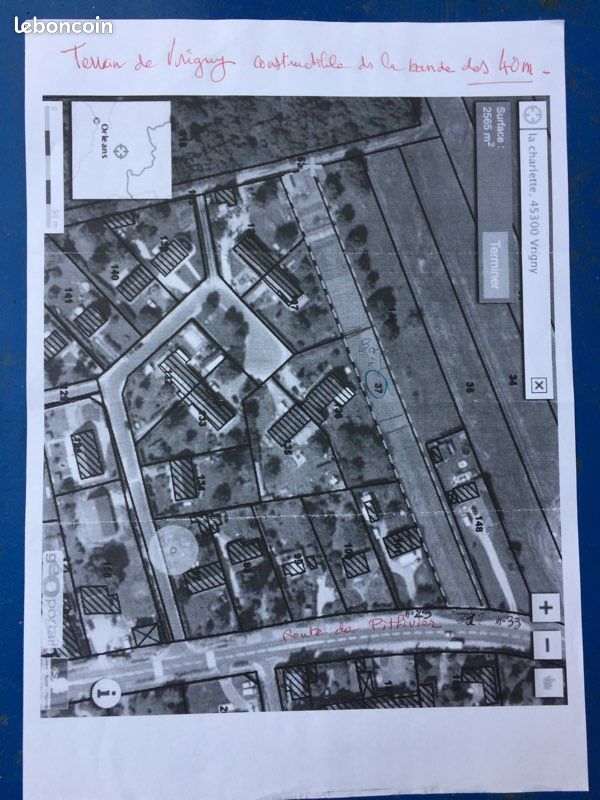 Terrain constructible à vendre · à Vrigny · 40 000 €