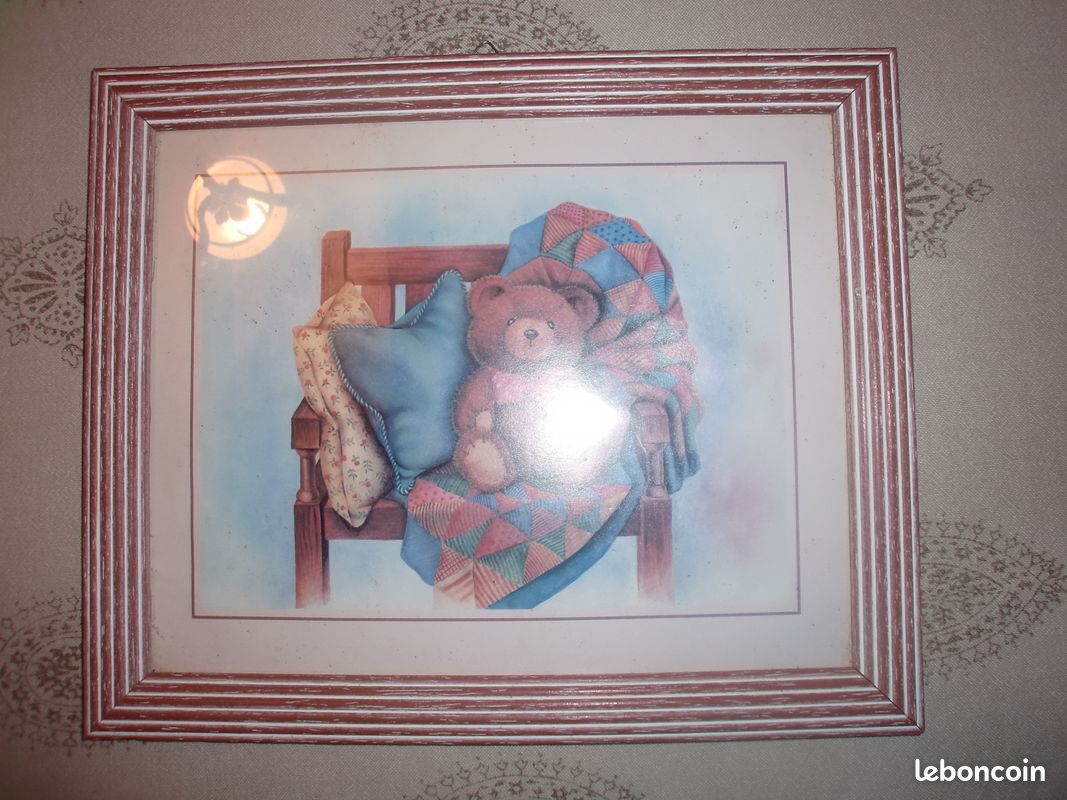Joli CADRE rose OURS EN PELUCHE (image 1)