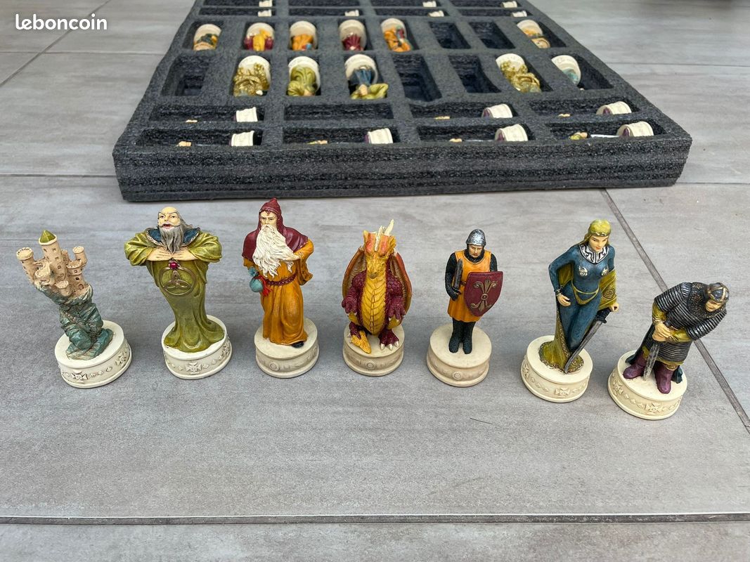 Jeu d'Echecs en Résine - Les Russes contre les Mongoles