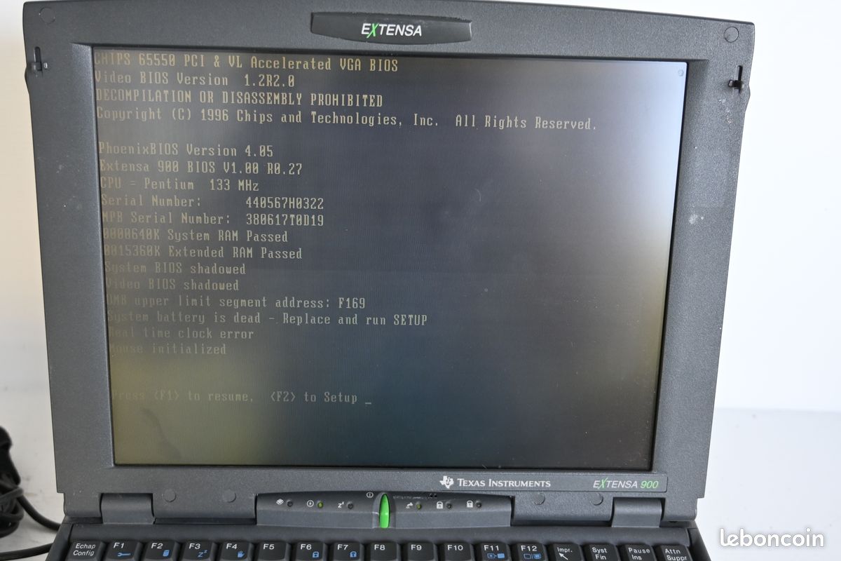 Pc portable vintage Texas Instruments Extensa 900 - Ordinateurs