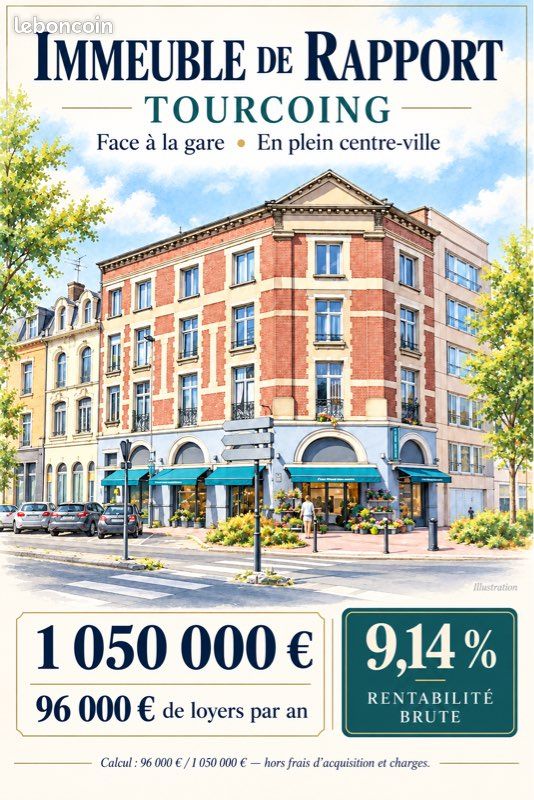 Immeuble 14 pièces 288 m² · à Tourcoing · 288 m² · 1 050 000 €