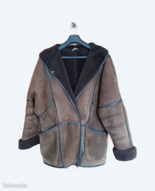 Manteau ¾ MAC DOUGLAS peau lainée agneau retourné T 40 ou T42 - Main Image