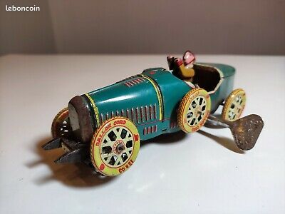 JOUET COLLECTION Voiture Miniature TOLE Lithographiee 1960s BUGATTI I-970 Ballon Cord K74 (image 5)