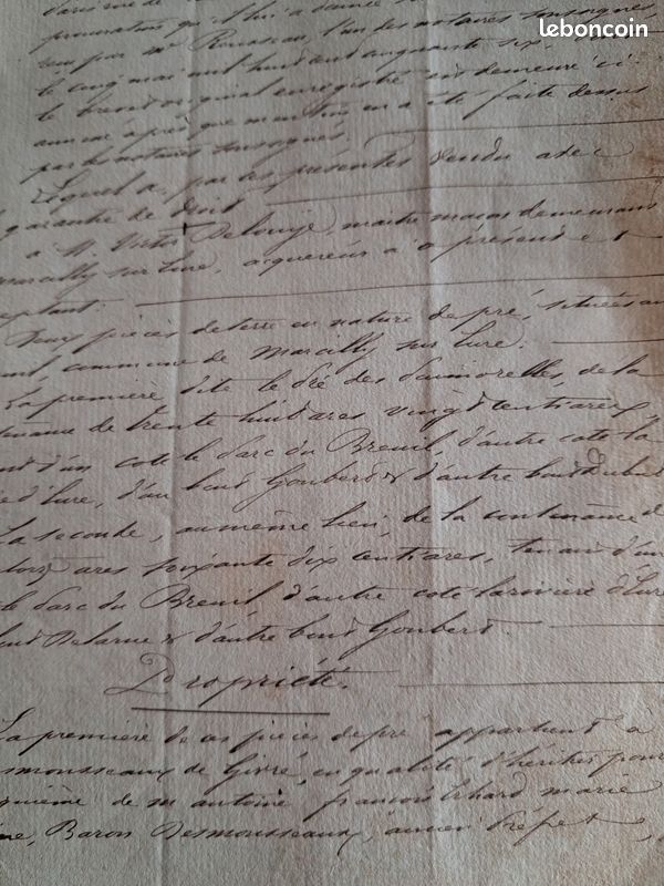 Napoléon Jean Evangéliste Emilien Desmousseaux de Givré vente terrain à Victor Delouje maître maçon Marcilly sur Eure (image 5)