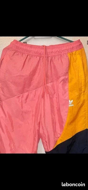Jogging / Survêtement / Adidas Originals Adicolor Colorblock Rose / Noir / Orange Unisexe (image 3)