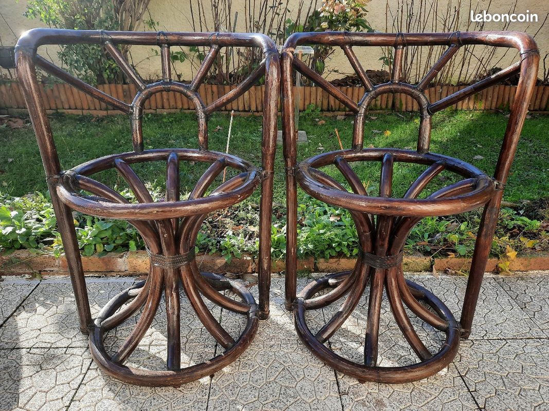 Paire de Chaises en rotin de la Maison KOK années 70-80 (image 1)