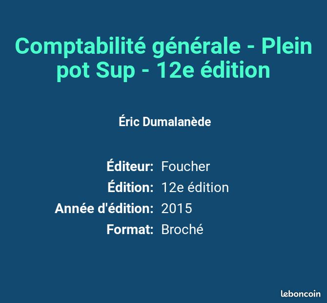 Comptabilité générale - Plein pot Sup - 12e édition - Éric Dumalanède (image 2)