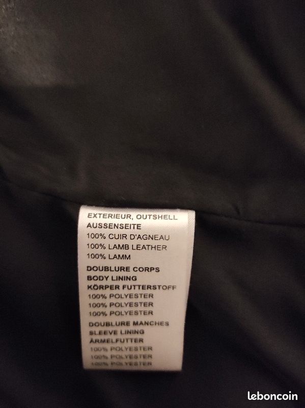 Blouson véritable cuir agneau (image 5)