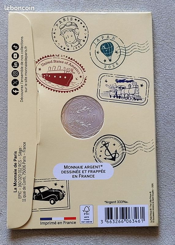 80 ans Le Petit Prince - Piece 10 euros Argent Neuve MDP 2026 (image 2)