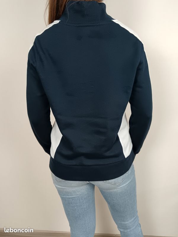 Tommy Hilfiger | cardigan gilet street sport full zip taille M 38 woman waistcoat | bleu #THPF195 (image 2)