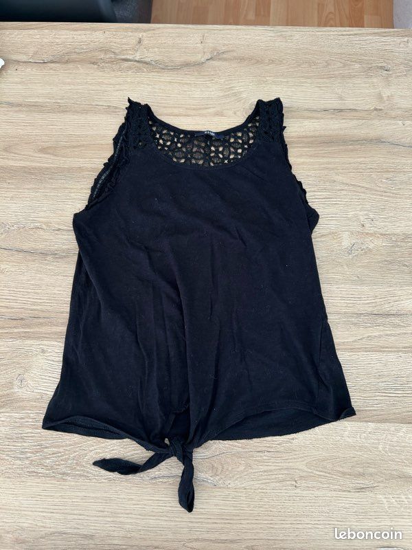 Débardeur en dentelle noir femme taille S Kiabi (image 1)