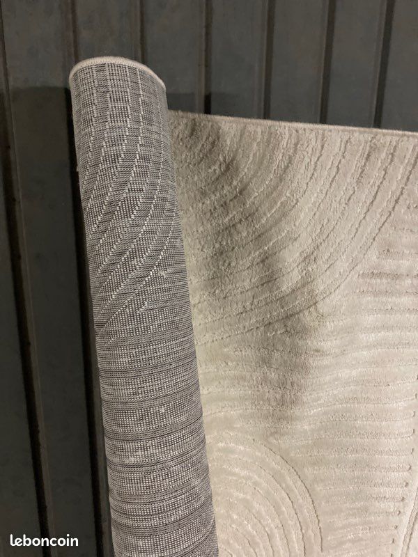 Tapis blanc crème salon chambre (image 3)