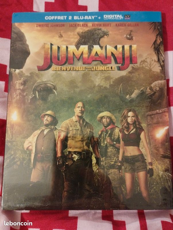 Jumanji, Jumanji bienvenue dans la jungle. 2blu Ray. Neuf (image 1)