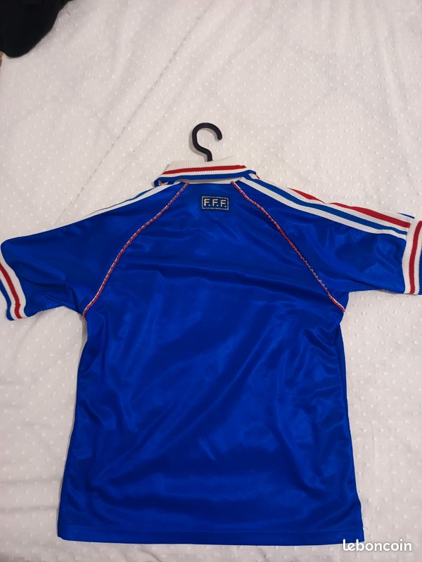 Maillot France 1998 – Adidas, Nom BARTHEZ, Domicile, Vintage, Taille L