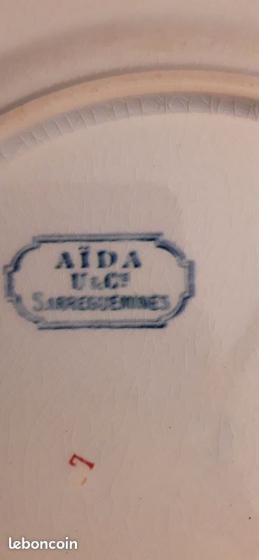 Assiette plate Aida Sarreguemines (image 5)