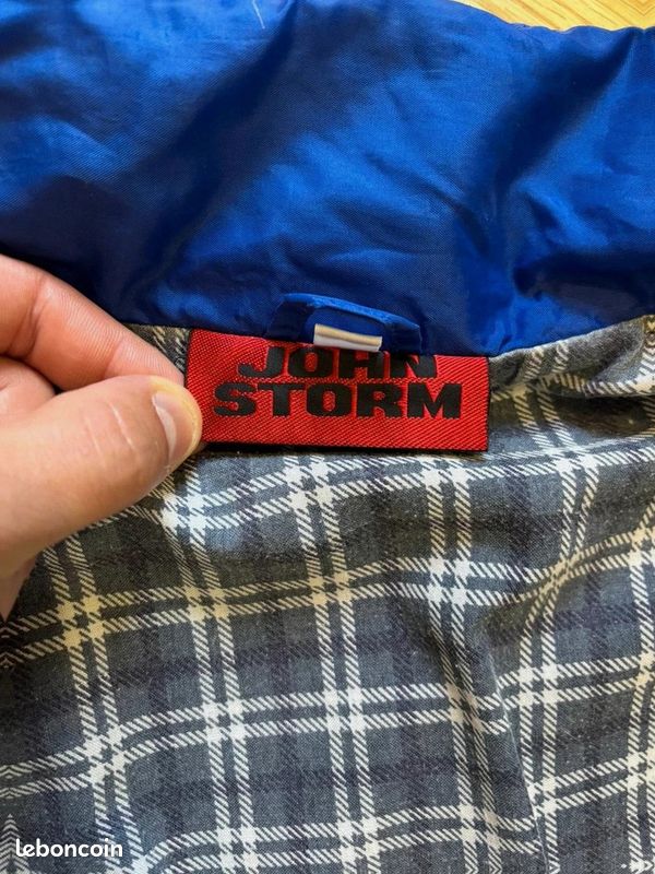Veste Coupe Vent Vintage John Storm Adidas Equipment Bleu Marine Taille L Homme (image 12)
