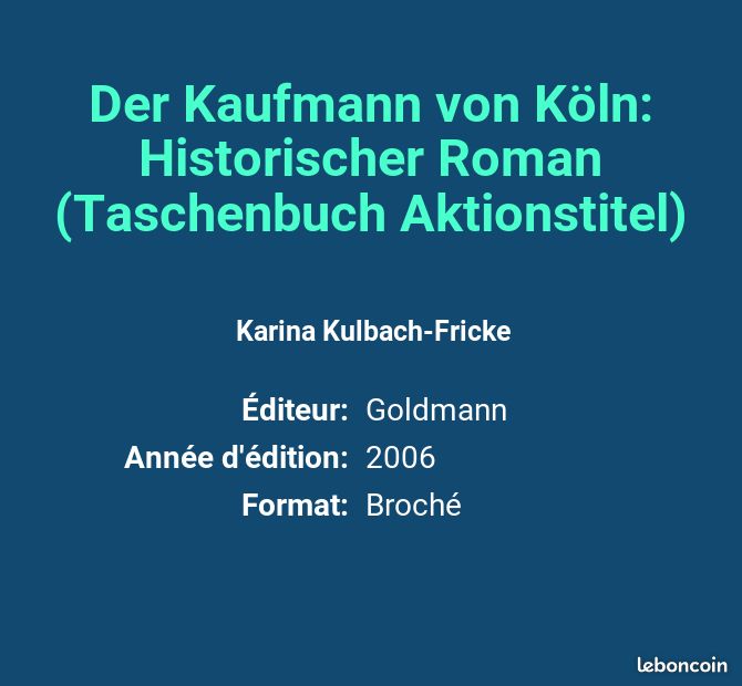 Der Kaufmann von Köln: Historischer Roman (Taschenbuch Aktionstitel) - Karina Kulbach-Fricke (image 2)