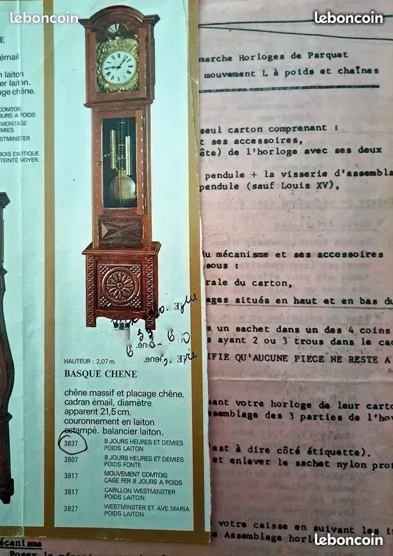 Pendule en chêne (image 3)