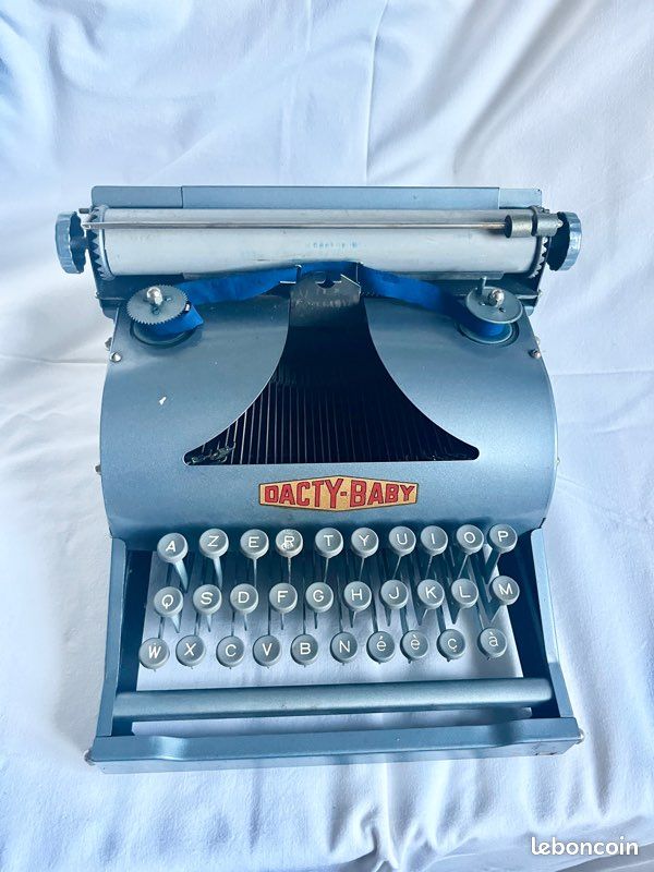 Machine à écrire Jouet Vintage Dacty Baby - Tôle - Occasion - Déco Rétro Enfant