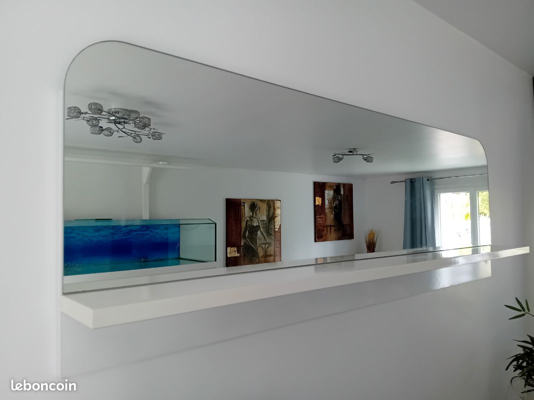 Grand miroir avec tablette (image 1)