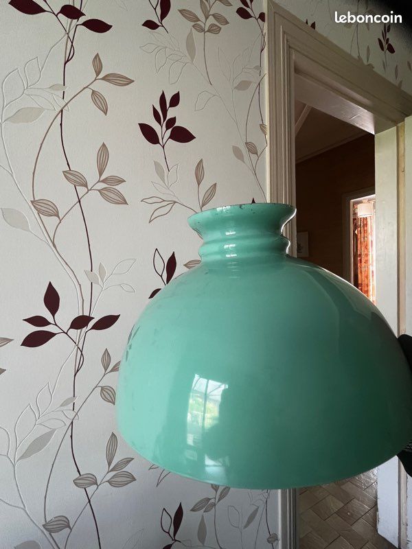 Grande Suspension opaline verte (image 5)