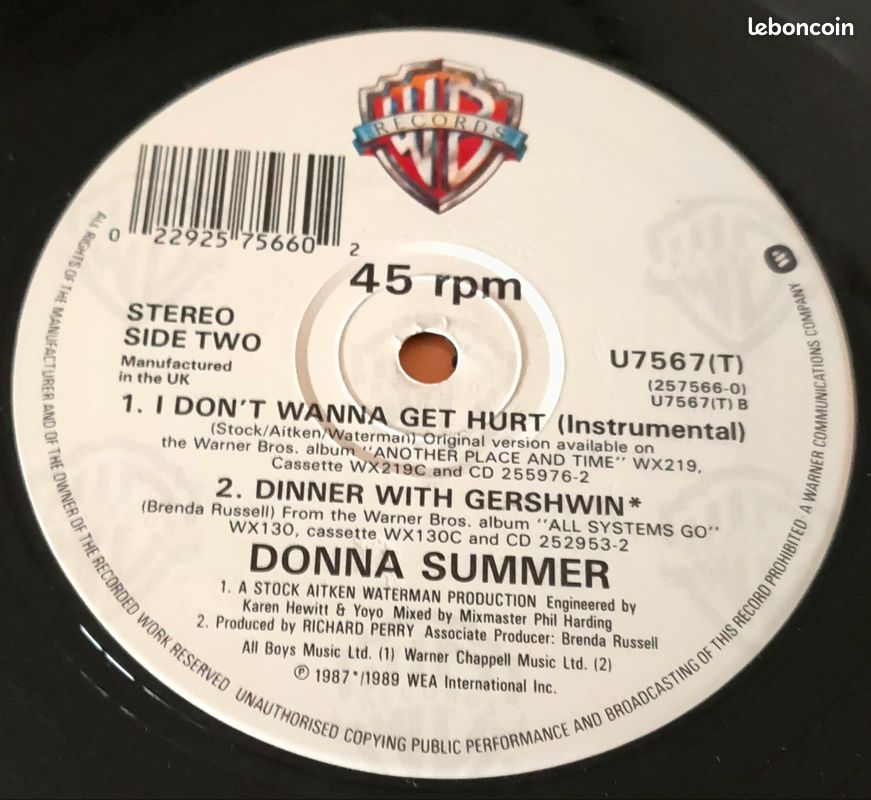 Donna Summer I Don’gt Wanna Get Hurt (image 3)