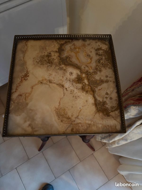 Sellette en bois et marbre (image 2)