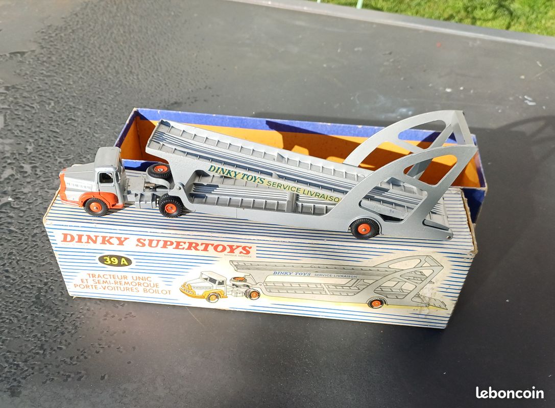 Dinky Toys France - Camion Multi-benne UNIC IZOARD Avec Remorque Porte-container (Echelle 1/55)
