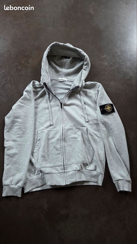 Sweat à Capuche Stone Island 20SS Réfléchissant - Taille M - Occasion Très Bon État