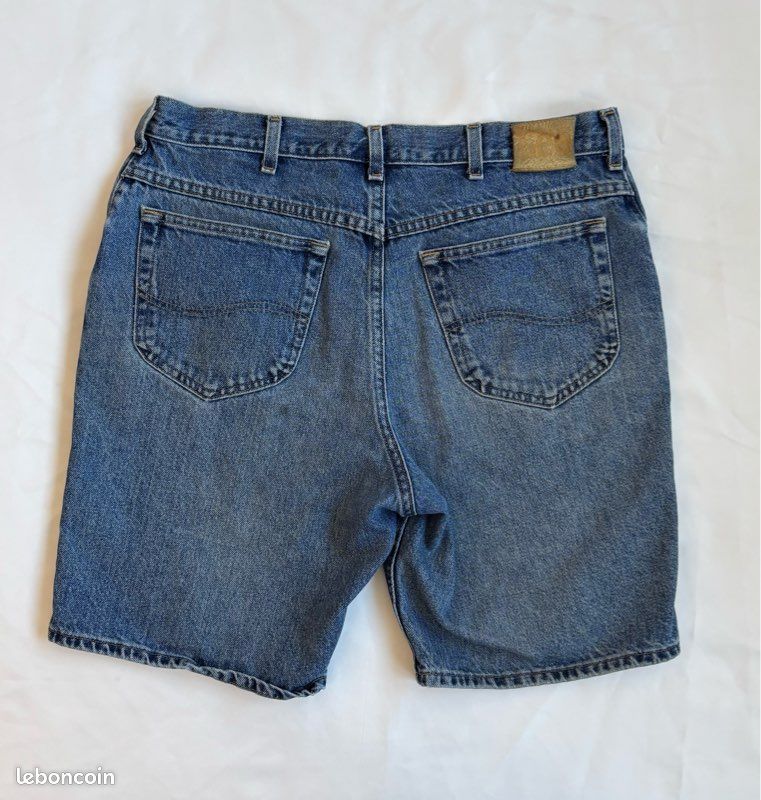Short Vintage Talbots Taille Haute Bleu - Femme Taille 16, Poches, Y2K