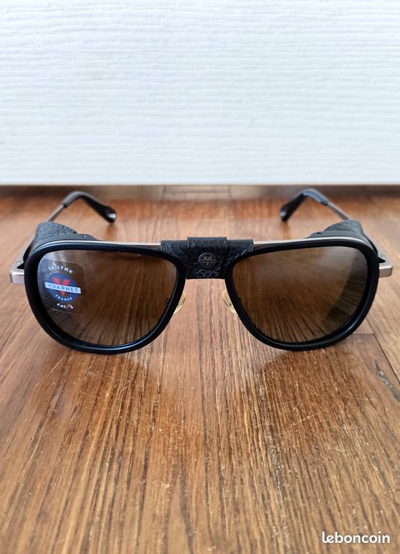 Lunettes de soleil Vuarnet Glacier - Noires Skilynx, Neuves (image 3)
