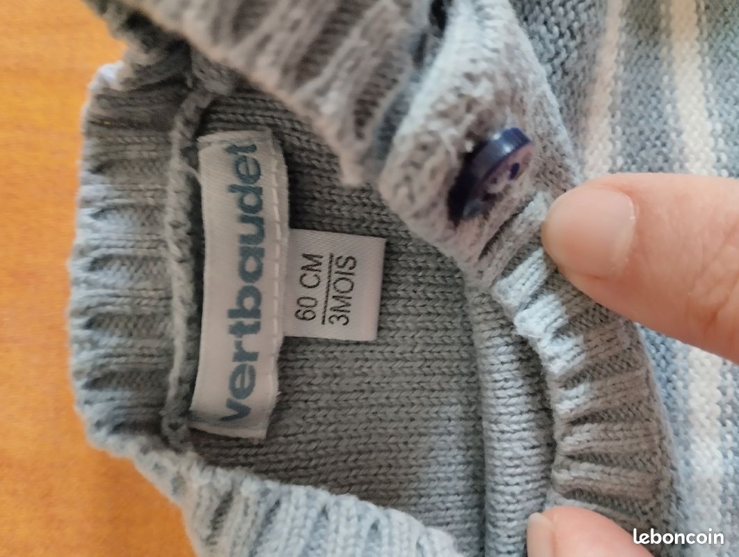 Lot gilet et pull garçon 3 mois demi saison (image 5)