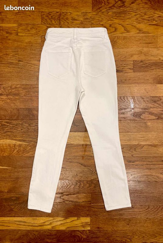 đ Jean skinny slim taille haute blanc â H&Mđ€ (image 2)
