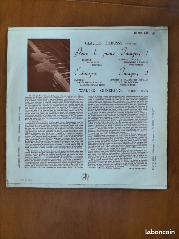 Disque vinyle Claude Debussy (image 2)