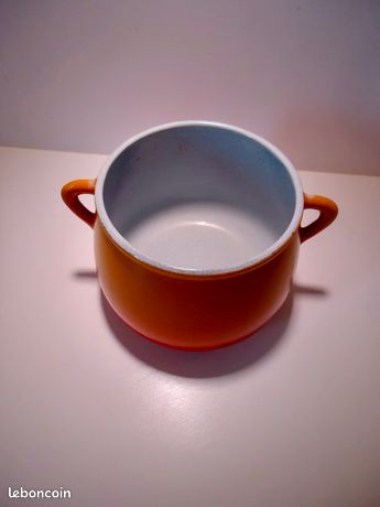Le Creuset 22cm Cast Iron Caquelon Cheese Fondue/Porridge Pot Volcanic(New