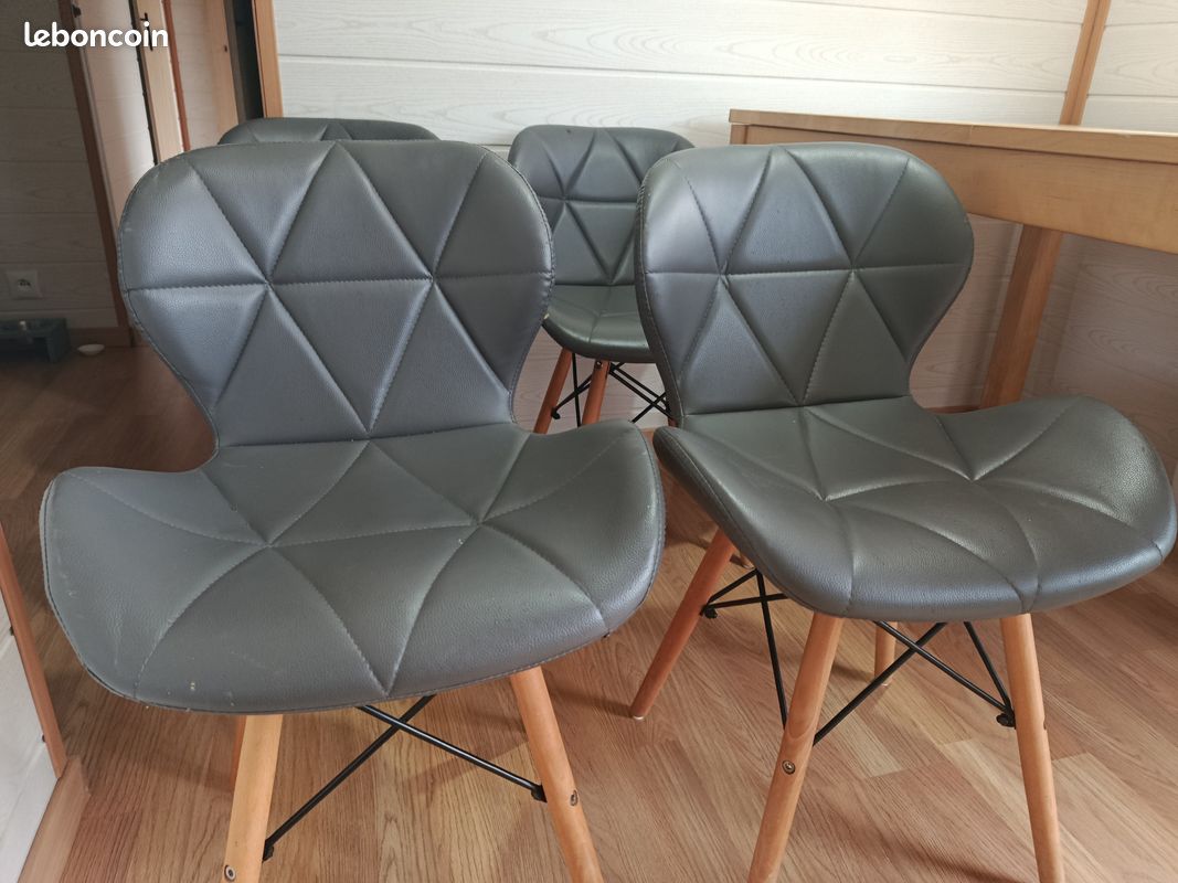 4 chaises simili cuir (image 2)