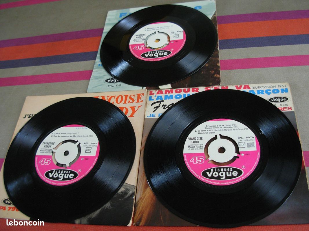 Super 45 tours vinyles Françoise HARDY 1962/1963 (image 2)