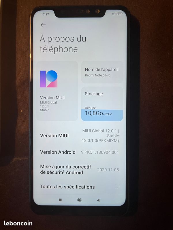 Xiaomi Redmi Note 6 Pro 32Go - Occasion, très bon état, fonctionnel (image 7)