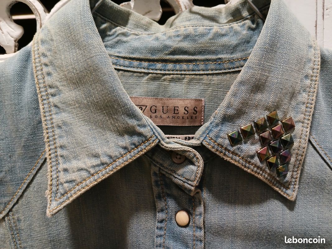 Chemise GUESS Fille - Taille 10 Ans - Blanche - Manches Courtes - NEUVE Avec étiquette