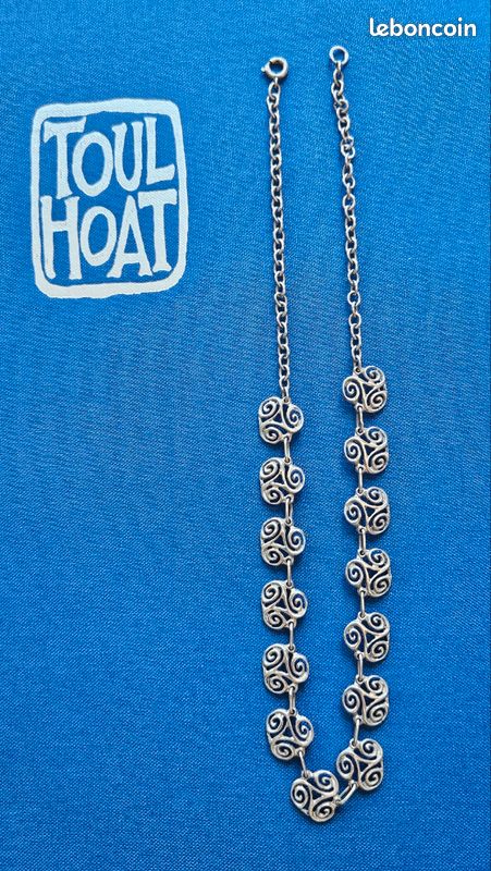 Collier TOULHOAT Panier En Argent Massif - Motif Celtique Bretagne, Neuf Avec écrin