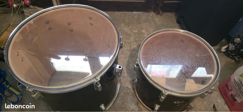 Batterie acoustique complète powerbeat – noire – avec cymbales & hardware (image 3)