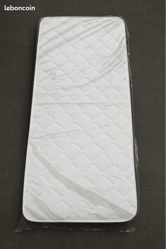 Matelas 1 place 90/200cm neuf et emballé, livraison gratuite (image 1)