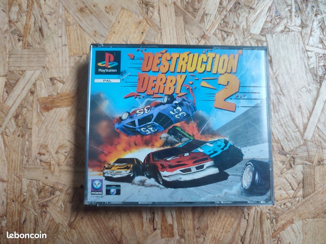 Jeu PS1, Destruction Derby 2, complet et fonctionnel